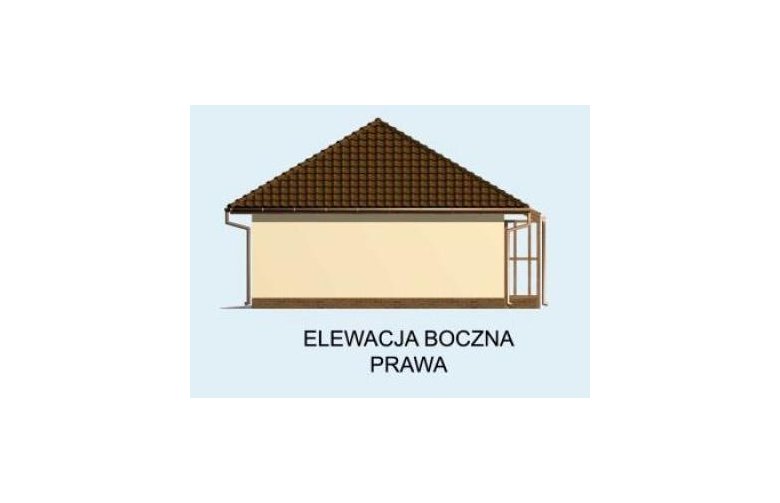 Projekt garażu G79 garaż dwustanowiskowy - elewacja 4