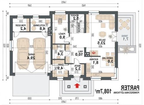 RZUT PARTERU Koralgol II 2G - wersja lustrzana