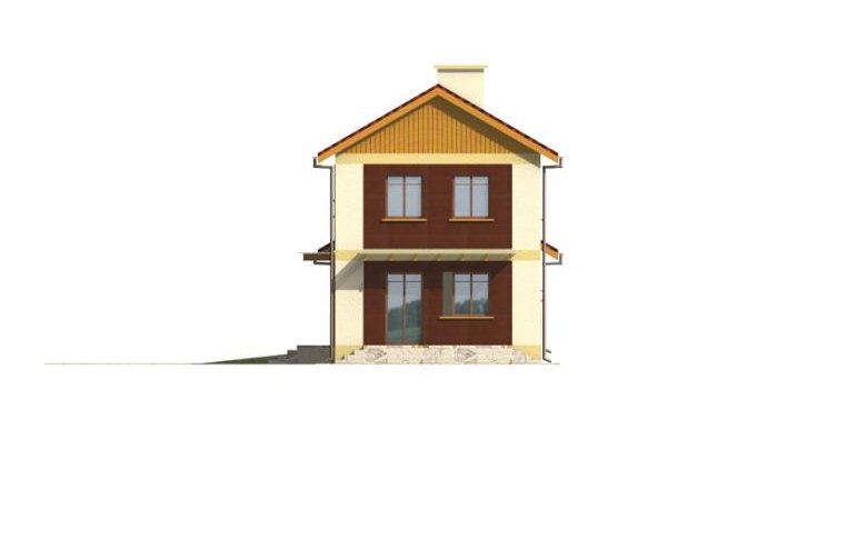Projekt domu jednorodzinnego Magda - elewacja 2