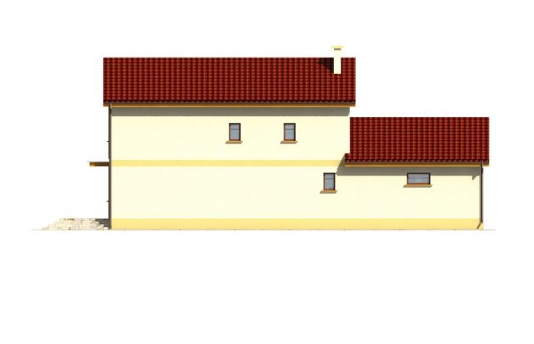 Projekt domu jednorodzinnego Magda - elewacja 3