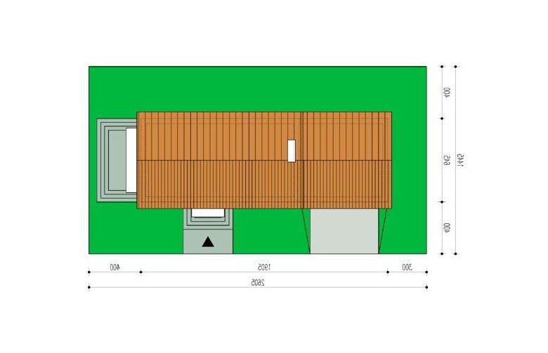 Projekt domu jednorodzinnego Magda - Usytuowanie - wersja lustrzana