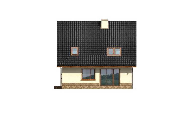 Projekt domu jednorodzinnego Sara - elewacja 1