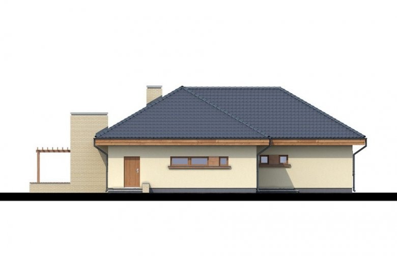 Projekt domu dwurodzinnego TK31 - elewacja 4