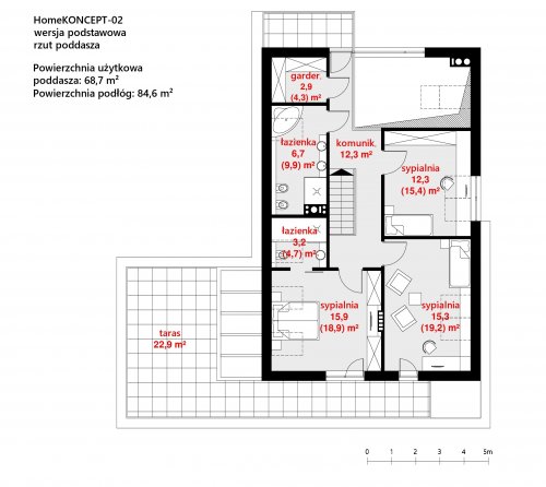 Rzut projektu HomeKoncept 2