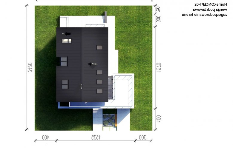 Projekt domu z poddaszem HomeKoncept 2 - Usytuowanie - wersja lustrzana