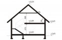 Projekt domu jednorodzinnego Aureliusz - przekrój 1