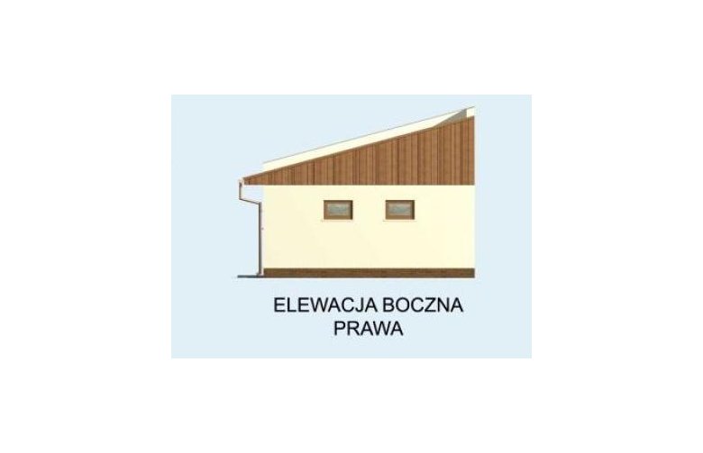 Projekt garażu G78 - elewacja 4