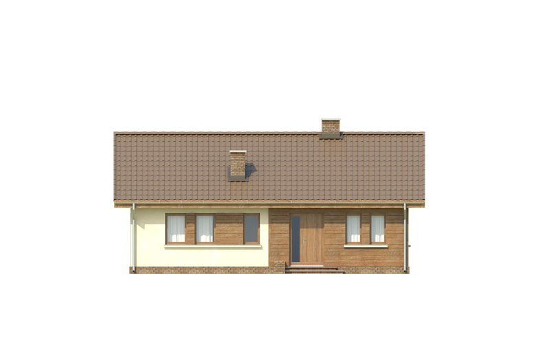 Projekt domu z bala TK109 - elewacja 4