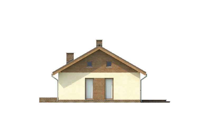 Projekt domu z bala TK109 - elewacja 3