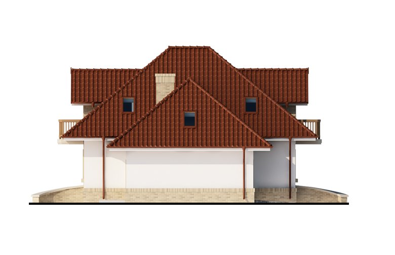 Projekt domu jednorodzinnego Fidiasz - elewacja 3