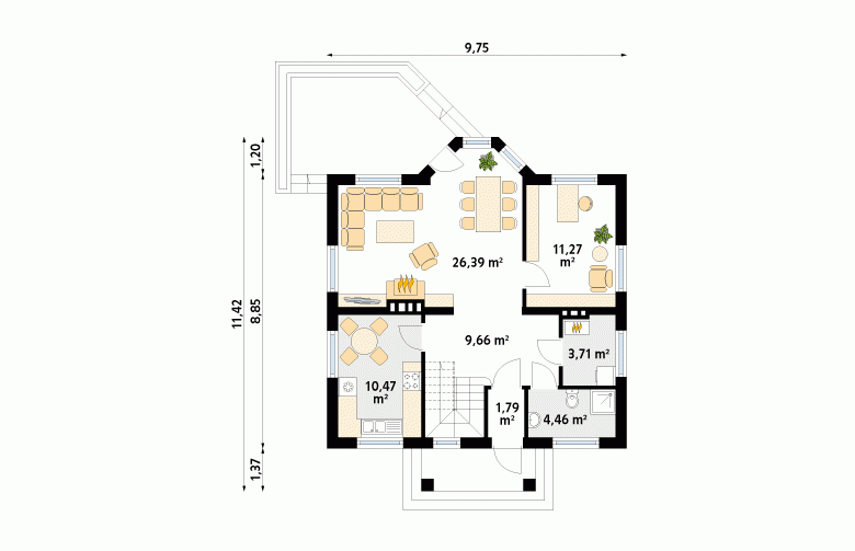 Projekt domu wielorodzinnego Echo 3 - 