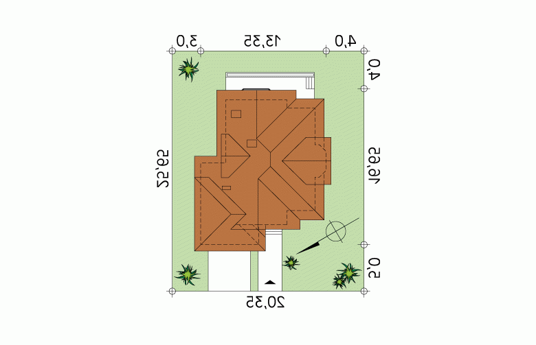 Projekt domu wielorodzinnego Forte 3 - Usytuowanie - wersja lustrzana