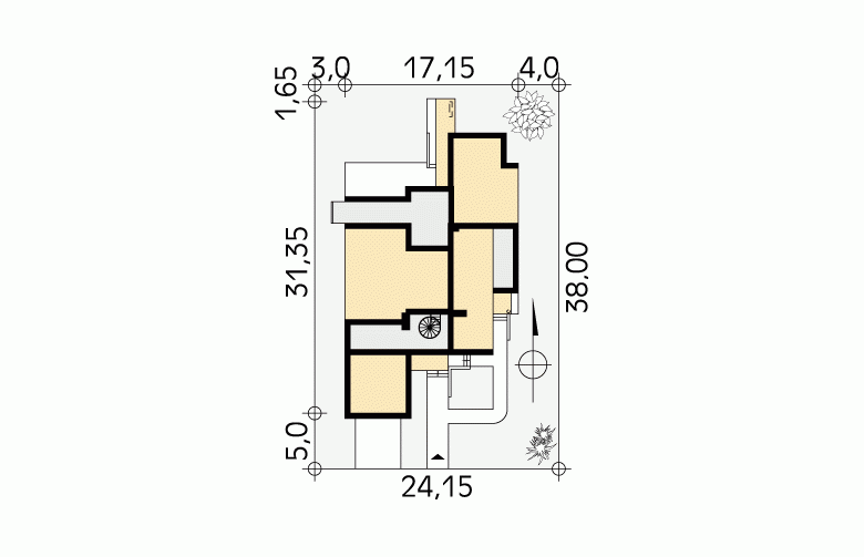 Projekt domu szkieletowego Freya - Usytuowanie