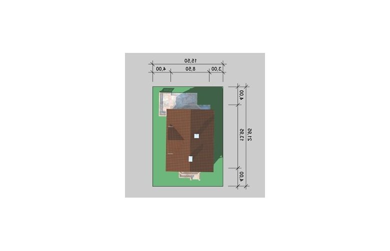 Projekt domu jednorodzinnego LK&706 - Usytuowanie - wersja lustrzana