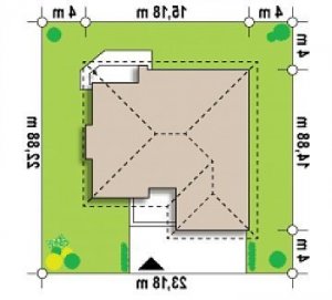 Usytuowanie budynku Z19 w wersji lustrzanej