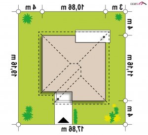 Usytuowanie budynku Z64 w wersji lustrzanej