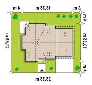 Usytuowanie budynku Z70 w wersji lustrzanej