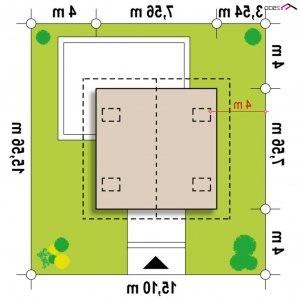 Usytuowanie budynku Z264 w wersji lustrzanej