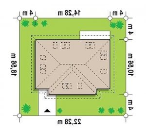 Usytuowanie budynku Z83 w wersji lustrzanej