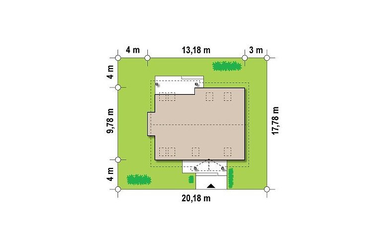 Projekt domu z poddaszem Z95 - Usytuowanie