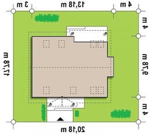 Usytuowanie budynku Z95 w wersji lustrzanej