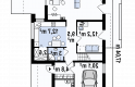 Projekt domu piętrowego Zx45 - rzut parteru