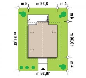 Usytuowanie budynku Z99 w wersji lustrzanej