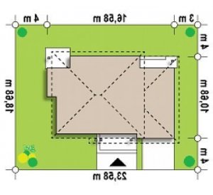 Usytuowanie budynku Zx12 w wersji lustrzanej