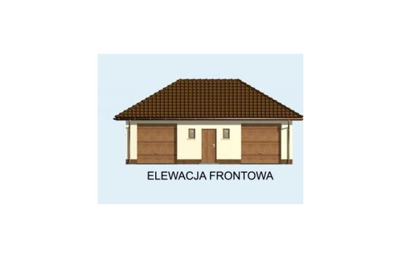 Projekt garażu G77 - elewacja 1