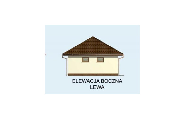 Projekt garażu G77 - elewacja 2