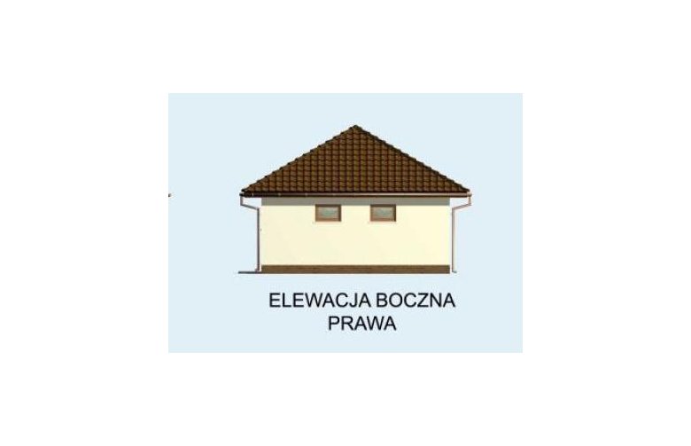 Projekt garażu G77 - elewacja 4