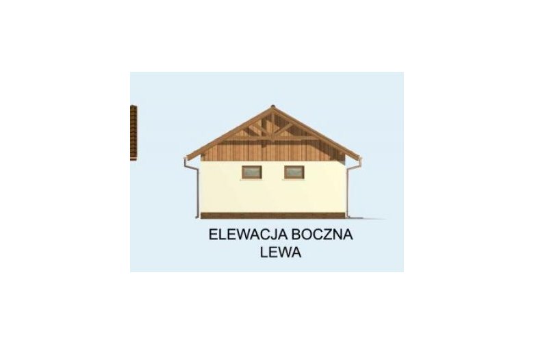 Projekt garażu G76 - elewacja 2