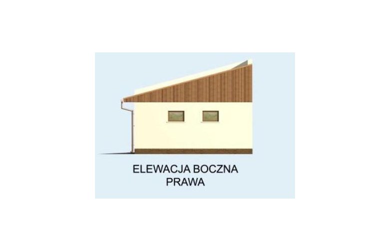 Projekt garażu G75 - elewacja 4