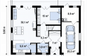 Projekt domu piętrowego Z130 - rzut parteru
