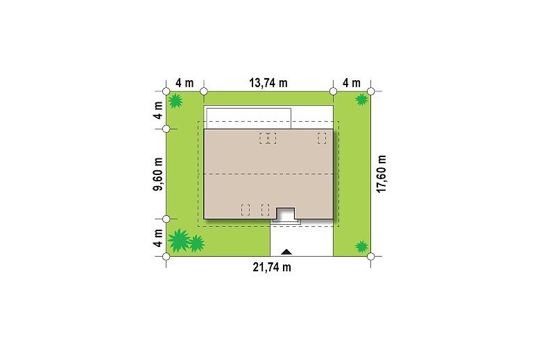 Projekt domu piętrowego Z130 - Usytuowanie