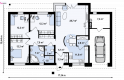 Projekt domu parterowego Z165 - rzut parteru