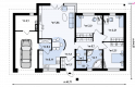 Projekt domu parterowego Z165 - rzut parteru