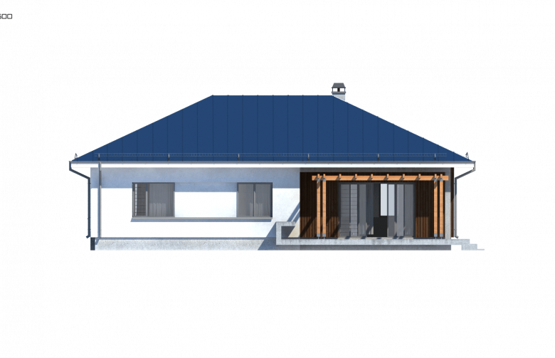 Projekt domu parterowego Z176 - elewacja 1