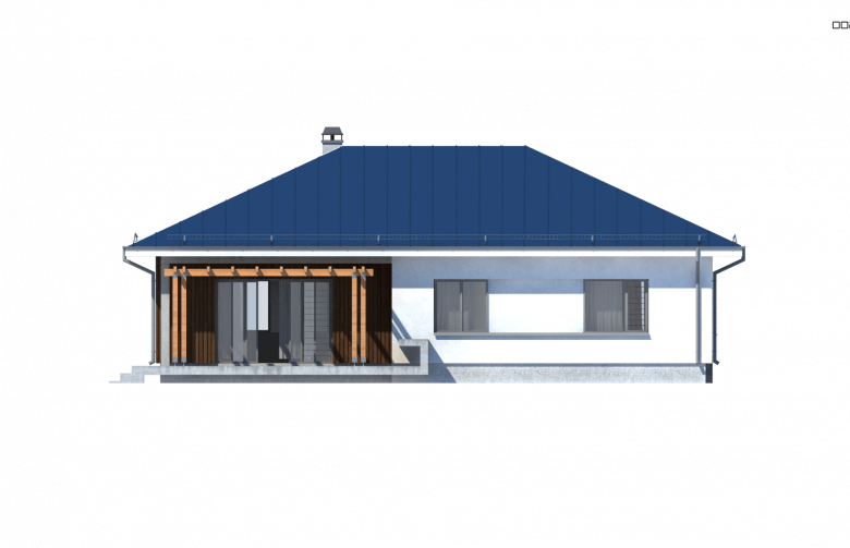 Projekt domu parterowego Z176 - elewacja 1