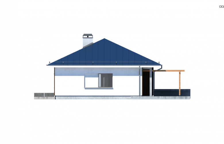 Projekt domu parterowego Z176 - elewacja 2