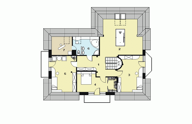 Projekt domu jednorodzinnego HG-I8 - poddasze