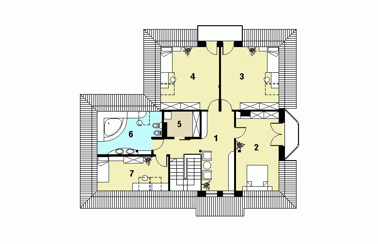 Projekt domu jednorodzinnego HG-I1 - poddasze: