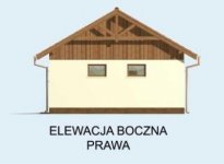 Elewacja projektu G73 garaż jednostanowiskowy z pomieszczeniem gospodarczym - 4