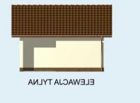 Elewacja projektu G73 garaż jednostanowiskowy z pomieszczeniem gospodarczym - 3 - wersja lustrzana