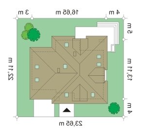 Usytuowanie budynku Agnieszka  w wersji lustrzanej