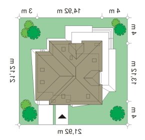 Usytuowanie budynku Agnieszka 2  w wersji lustrzanej