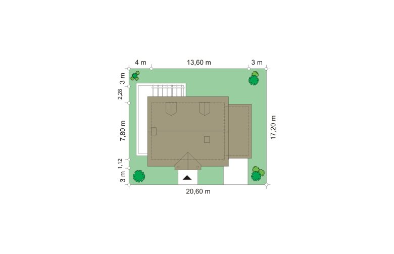 Projekt domu jednorodzinnego Bajkowy 2  - Usytuowanie