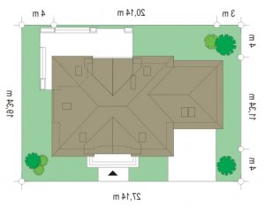 Usytuowanie budynku Benedykt 2 (21) w wersji lustrzanej