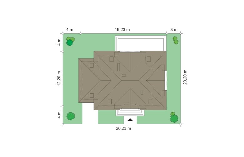 Projekt domu piętrowego Benedykt 3  - Usytuowanie