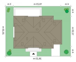 Usytuowanie budynku Benedykt 3  w wersji lustrzanej